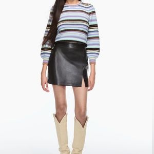 Aritzia vegan leather mini skirt